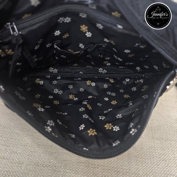 Vera Bradley Black Quilted Hipster Crossbody Bag - Picture 10 of 13